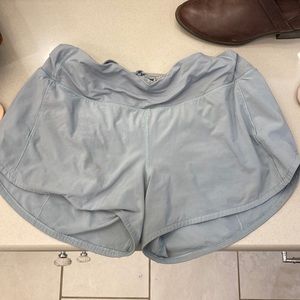 Lulu lemon blue size 8 shorts, 2.5 in